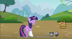 Size: 854x470 | Tagged: safe, derpibooru import, screencap, twilight sparkle, feeling pinkie keen, youtube caption