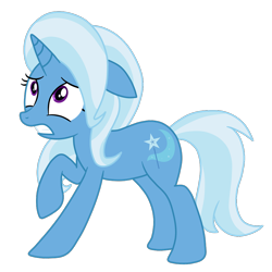 Size: 1000x1000 | Tagged: safe, artist:luckyclau, derpibooru import, trixie, pony, unicorn, alternate hairstyle, alternate universe, female, mare, raised hoof, simple background, solo, transparent background, vector