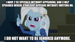 Size: 896x500 | Tagged: safe, derpibooru import, edit, edited screencap, screencap, trixie, equestria girls, rainbow rocks, image macro, meme, solo, trixie yells at everything, trixie's eqg demands