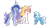 Size: 1600x842 | Tagged: safe, artist:luckyclau, derpibooru import, princess celestia, princess luna, trixie, alicorn, pony, unicorn, a royal problem, alternate universe, female, mare, simple background, transparent background, vector