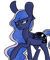 Size: 498x600 | Tagged: safe, artist:taligintou, princess luna, alicorn, pony, female, horn, mare, simple background, solo, transparent background