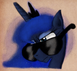 Size: 800x747 | Tagged: safe, artist:hewison, princess luna, alicorn, pony, female, horn, mare, solo, sunglasses