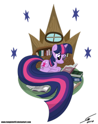 Size: 900x1140 | Tagged: safe, artist:template93, derpibooru import, twilight sparkle, unicorn twilight, pony, unicorn, book, female, mare, prone, reading, simple background, smiling, solo, transparent background