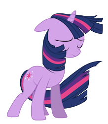 Size: 4200x4800 | Tagged: safe, artist:yanoda, derpibooru import, twilight sparkle, unicorn twilight, pony, unicorn, the crystal empire, spoiler:s03, absurd resolution, eyes closed, female, flowing mane, mare, simple background, solo, transparent background, unhappy, vector, windswept mane