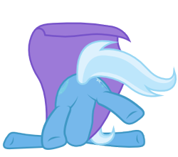 Size: 274x242 | Tagged: safe, artist:fehlung, derpibooru import, trixie, pony, unicorn, faceplant, featureless crotch, female, mare, simple background, solo, svg, transparent background, tripsie, vector