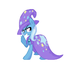 Size: 920x788 | Tagged: safe, artist:luga12345, derpibooru import, trixie, pony, animated, female, mare, open mouth, simple background, smiling, solo, transparent background