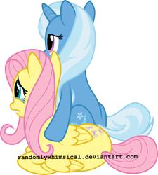 Size: 800x887 | Tagged: safe, artist:randomlywhimsical, derpibooru import, fluttershy, trixie, pegasus, pony, crying, female, lesbian, sad, shipping, trixieshy