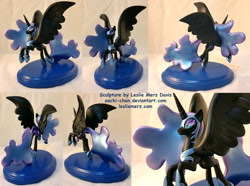 Size: 1280x952 | Tagged: safe, artist:aachi-chan, nightmare moon, princess luna, alicorn, pony, figurine, one of a kind, ooak, princess, sculpture, solo