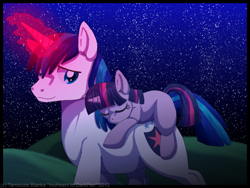 Size: 900x675 | Tagged: safe, artist:inuhoshi-to-darkpen, derpibooru import, shining armor, twilight sparkle, pony, unicorn, filly, sleeping