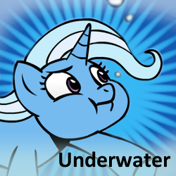 Size: 250x250 | Tagged: safe, artist:megasweet, derpibooru import, trixie, spoilered image joke, underwater