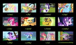 Size: 2500x1500 | Tagged: safe, derpibooru import, apple bloom, applejack, daring do, discord, fluttershy, pinkie pie, rainbow dash, rarity, scootaloo, spike, starlight glimmer, sweetie belle, trixie, twilight sparkle, dragon, earth pony, pegasus, pony, unicorn, 4chan, female, mare, meme