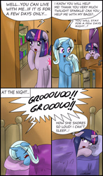 Size: 1794x3060 | Tagged: safe, artist:ciriliko, derpibooru import, trixie, twilight sparkle, comic, creeper