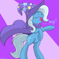 Size: 1200x1200 | Tagged: safe, artist:plushtail, derpibooru import, trixie, pony, bipedal, solo