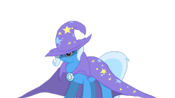 Size: 1366x768 | Tagged: safe, artist:deepest-darkness, derpibooru import, trixie, pony, unicorn, blue coat, female, horn, mare, solo, two toned mane