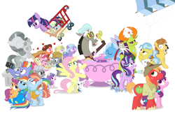 Size: 1182x785 | Tagged: safe, artist:dm29, derpibooru import, angel bunny, big macintosh, bow hothoof, chipcutter, discord, doctor fauna, feather bangs, fluttershy, maud pie, pinkie pie, princess flurry heart, rainbow dash, rarity, scootaloo, starlight glimmer, sugar belle, sweetie belle, thorax, trixie, twilight sparkle, twilight sparkle (alicorn), whammy, wild fire, windy whistles, alicorn, changedling, changeling, pegasus, pony, unicorn, a flurry of emotions, all bottled up, celestial advice, fluttershy leans in, forever filly, hard to say anything, parental glideance, rock solid friendship, anger magic, bottled rage, camera, cinnamon nuts, clothes, cup, equestrian pink heart of courage, female, food, heart, heart eyes, helmet, hug, jalapeno red velvet omelette cupcakes, king thorax, kite, magic, male, mining helmet, pizza costume, pizza head, rainbow dash's parents, reformed four, shipping, shopping cart, simple background, statue, stingbush seed pods, straight, sugarmac, teacup, that pony sure does love kites, that pony sure does love teacups, the meme continues, the story so far of season 7, this isn't even my final form, uniform, wall of tags, white background, windyhoof, wingding eyes, wonderbolts uniform