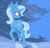 Size: 1888x1807 | Tagged: safe, artist:paskanaakka, derpibooru exclusive, derpibooru import, trixie, pony, unicorn, cloud, colored hooves, ear fluff, sad, sky, snow, snowfall, solo, tail between legs, unshorn fetlocks, walking