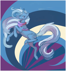 Size: 862x927 | Tagged: safe, artist:scarabsun, derpibooru import, trixie, clothes, scarf, smiling