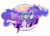 Size: 2251x1599 | Tagged: safe, artist:cabbion, princess luna, alicorn, pony, crossover, dream walker luna, flying, klonoa, moon, namco, namco bandai, nauseous