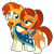 Size: 3200x3200 | Tagged: safe, artist:cheezedoodle96, derpibooru import, stellar flare, sunburst, pony, unicorn, the parent map, .svg available, balancing, clothes, eye contact, female, jewelry, looking at each other, male, mare, milf, mother and child, mother and son, necklace, parent and child, pearl necklace, proud, scarf, simple background, socks (coat marking), stallion, stellar milf, svg, transparent background, vector