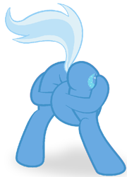 Size: 556x772 | Tagged: safe, artist:jepso, derpibooru import, edit, trixie, pony, unicorn, female, fetish, flexible, head up butt, mare, penetration, self penetration, simple background, solo, white background