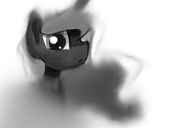 Size: 1280x951 | Tagged: safe, artist:darkflame75, princess luna, alicorn, pony, lunadoodle, monochrome, solo