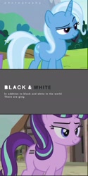 Size: 948x1902 | Tagged: safe, derpibooru import, starlight glimmer, trixie, pony, unicorn, female, grammar error, mare