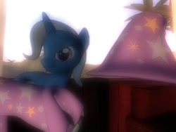 Size: 1024x768 | Tagged: safe, artist:rewirken, derpibooru import, trixie, cloak, clothes, hat, trixie's cape, trixie's hat