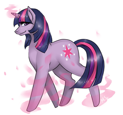 Size: 1089x1021 | Tagged: safe, artist:mscootaloo, derpibooru import, twilight sparkle, pony, unicorn, female, magic, mare, simple background, smiling, solo, white background