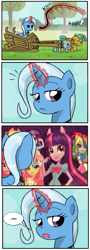 Size: 579x1600 | Tagged: safe, derpibooru import, applejack, fluttershy, pinkie pie, rainbow dash, rarity, snails, snips, trixie, twilight sparkle, equestria girls, exploitable meme, meh, meme, unimpressed trixie meme