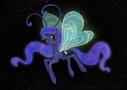 Size: 900x641 | Tagged: safe, artist:cosmicunicorn, princess luna, alicorn, pony, breeziefied, female, horn, mare, solo