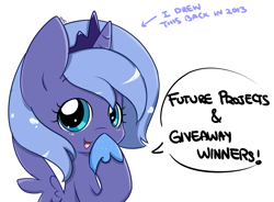 Size: 2499x1844 | Tagged: safe, artist:mrsremi, princess luna, alicorn, pony, filly, solo, woona