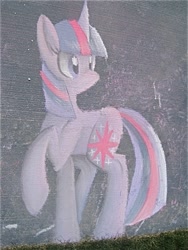 Size: 447x596 | Tagged: safe, derpibooru import, twilight sparkle, unicorn twilight, pony, unicorn, female, mare, raised hoof, solo