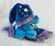 Size: 1781x1500 | Tagged: safe, artist:hollyivydesigns, derpibooru import, trixie, pony, unicorn, beanie (plushie), blanket, female, hat, irl, lidded eyes, mare, nightcap, photo, plushie, prone, sleepy, solo, trixie's nightcap