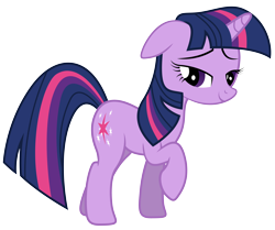 Size: 5550x4650 | Tagged: safe, artist:yanoda, derpibooru import, twilight sparkle, unicorn twilight, pony, unicorn, absurd resolution, bedroom eyes, female, mare, raised hoof, simple background, solo, transparent background