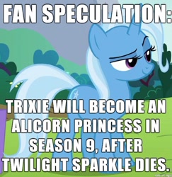 Size: 610x627 | Tagged: safe, derpibooru import, trixie, twilight sparkle, alicorn, pony, season 9, fan speculation, headcanon, meme, op is a cuck, speculation