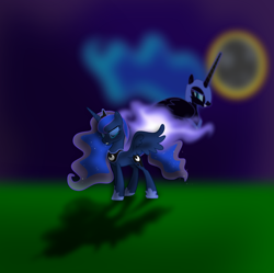 Size: 1024x1019 | Tagged: safe, artist:xxmaishaxx, nightmare moon, princess luna, alicorn, pony, crying, eclipde