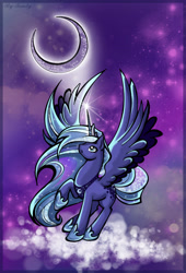 Size: 2777x4082 | Tagged: safe, artist:tomtu, princess luna, alicorn, pony, female, horn, mare, moon, solo