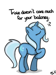 Size: 416x557 | Tagged: safe, artist:ransurround, derpibooru import, trixie, pony, unicorn, dialogue, female, mare, solo