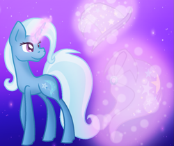 Size: 1055x885 | Tagged: safe, artist:melodysweetheart, derpibooru import, trixie, pony, unicorn, cape, clothes, female, hat, magic, mare, smiling, solo, trixie's cape, trixie's hat