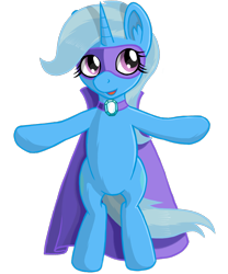 Size: 1000x1200 | Tagged: safe, artist:negasun, derpibooru import, trixie, pony, unicorn, bipedal, both cutie marks, cape, clothes, domino mask, ear fluff, simple background, solo, transparent background, trixie's cape, vector