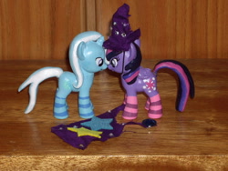 Size: 1600x1200 | Tagged: safe, artist:sniperteam4, derpibooru import, trixie, twilight sparkle, twilight sparkle (alicorn), alicorn, pony, female, irl, lesbian, photo, shipping, twixie