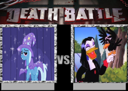 Size: 900x643 | Tagged: safe, derpibooru import, trixie, death battle, disney, duck tales, magica de spell, meme