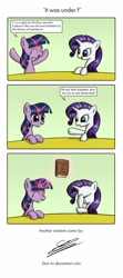 Size: 1518x3425 | Tagged: safe, artist:dori-to, derpibooru import, rarity, twilight sparkle, unicorn twilight, pony, unicorn, comic, female, horn, mare