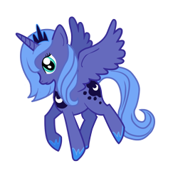 Size: 900x879 | Tagged: safe, artist:jaelachan, princess luna, alicorn, pony, female, horn, mare, s1 luna, solo