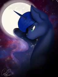 Size: 1024x1365 | Tagged: safe, artist:cosplaypony, princess luna, alicorn, pony, female, horn, mare, moon, solo