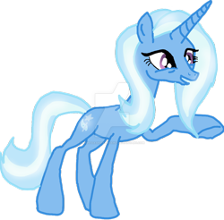 Size: 1024x1006 | Tagged: safe, artist:nightdashspeedpaint, derpibooru import, trixie, pony, unicorn, alternate design, female, mare, simple background, solo, transparent background, watermark