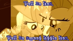 Size: 1280x720 | Tagged: artist needed, safe, derpibooru import, fluttershy, trixie, pegasus, pony, female, fleetwood mac, flutterbitch, image macro, lesbian, lyrics, sad, shipping, text, trixieshy