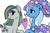 Size: 1200x800 | Tagged: safe, artist:sodaaz, derpibooru import, marble pie, trixie, earth pony, pony, unicorn, blushing, bouquet, crack shipping, female, flower, lesbian, marbixie, mare, shipping, simple background, white background