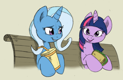 Size: 459x300 | Tagged: safe, artist:joey darkmeat, derpibooru import, trixie, twilight sparkle, pony, unicorn, female, lesbian, mare, shipping, twixie