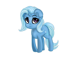 Size: 2048x1536 | Tagged: safe, artist:0bsydia, derpibooru import, trixie, pony, unicorn, colored pupils, female, floppy ears, frown, mare, simple background, solo, transparent background